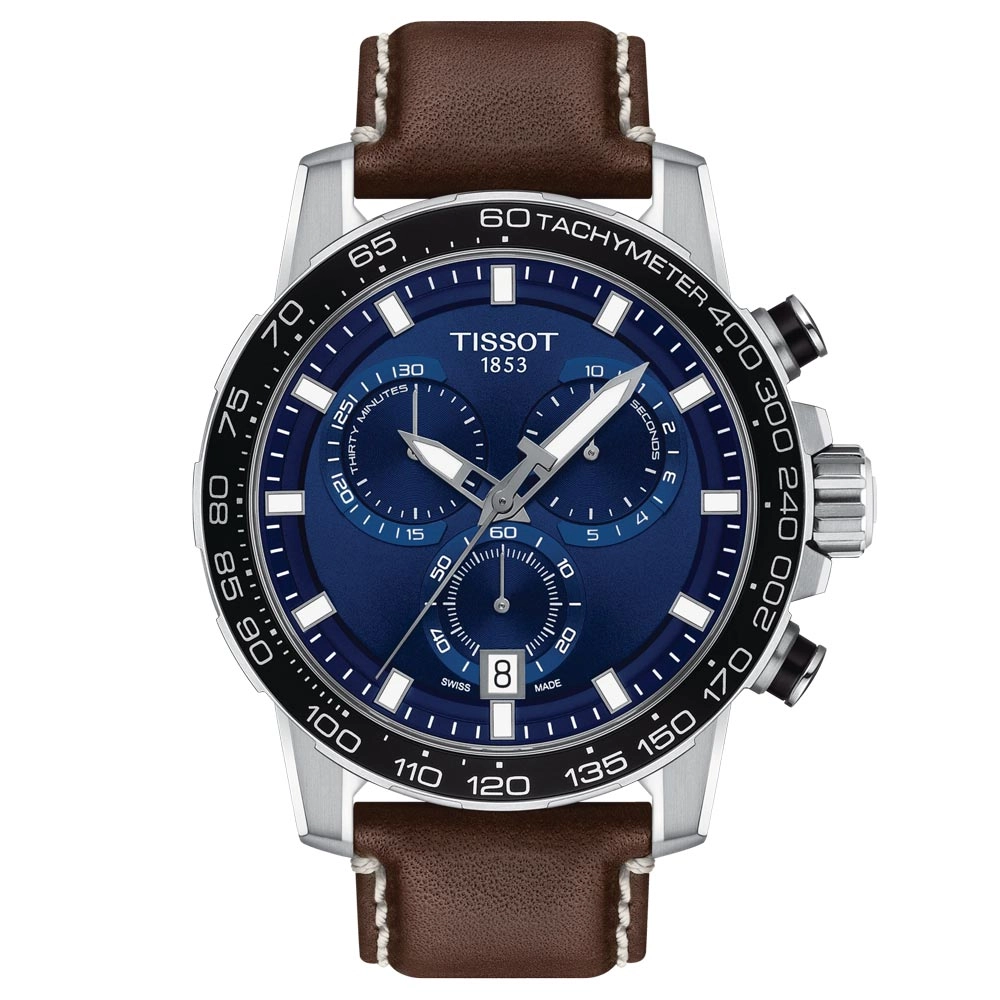 Tissot Supersport Chrono 45.5mm Blue Dial Quartz Gents Watch T1256171604100
