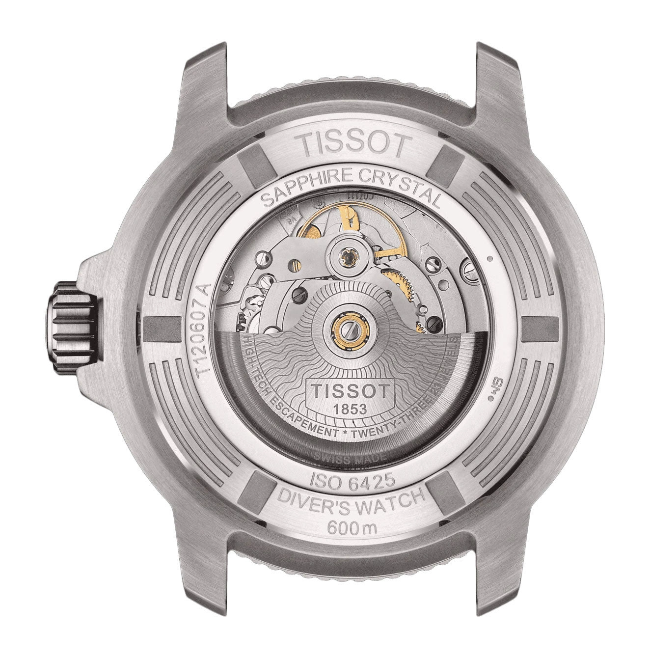Tissot T-Sport Seastar 2000 Professional Powermatic 80 Automatic Gray Dial Black Rubber Strap Date Divers Mens Watch T120.607.17.441.00