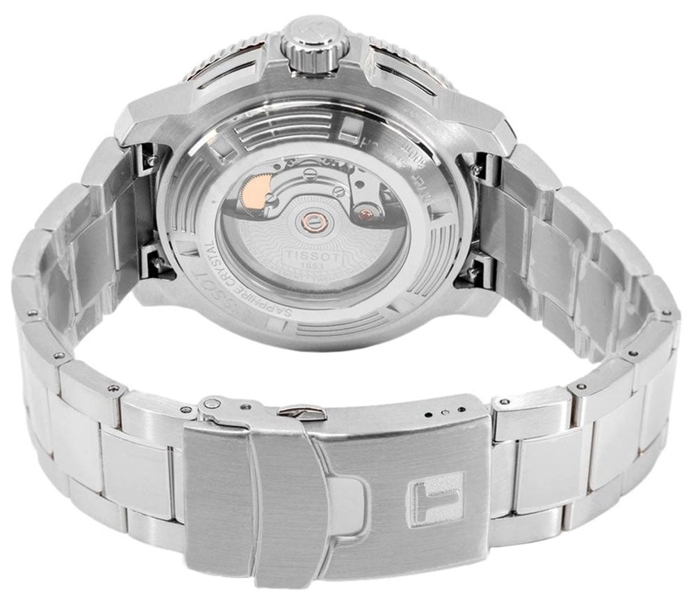 Tissot T-Sport Seastar 2000 Professional Powermatic 80 Automatic Stainless Steel Blue Dial Date Divers Mens Watch T120.607.11.041.01