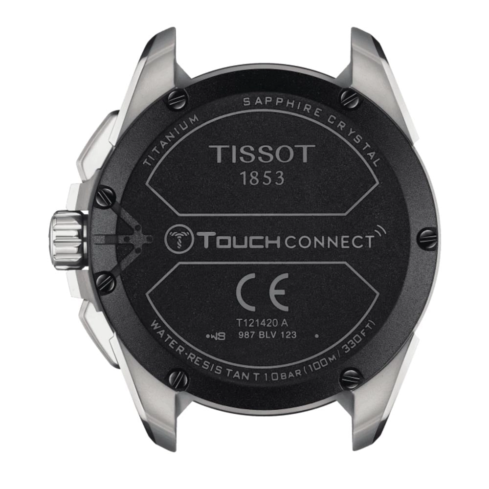 Tissot T-Touch Connect Solar 47.5mm Black Dial Multi Function Titanium Watch T1214204705100