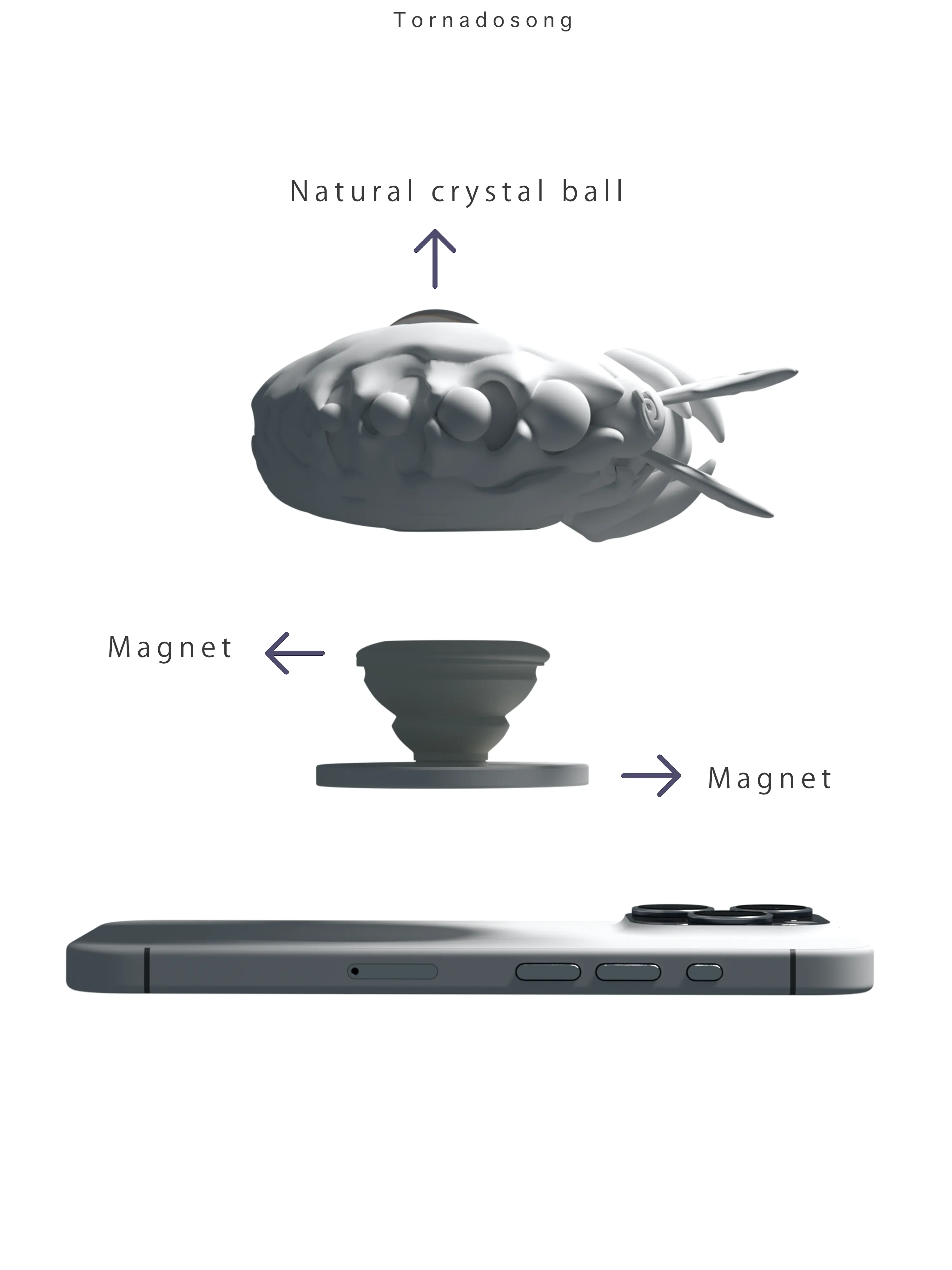 TORNADOSONG丨Little Dragon Magnetic Holder-Wings