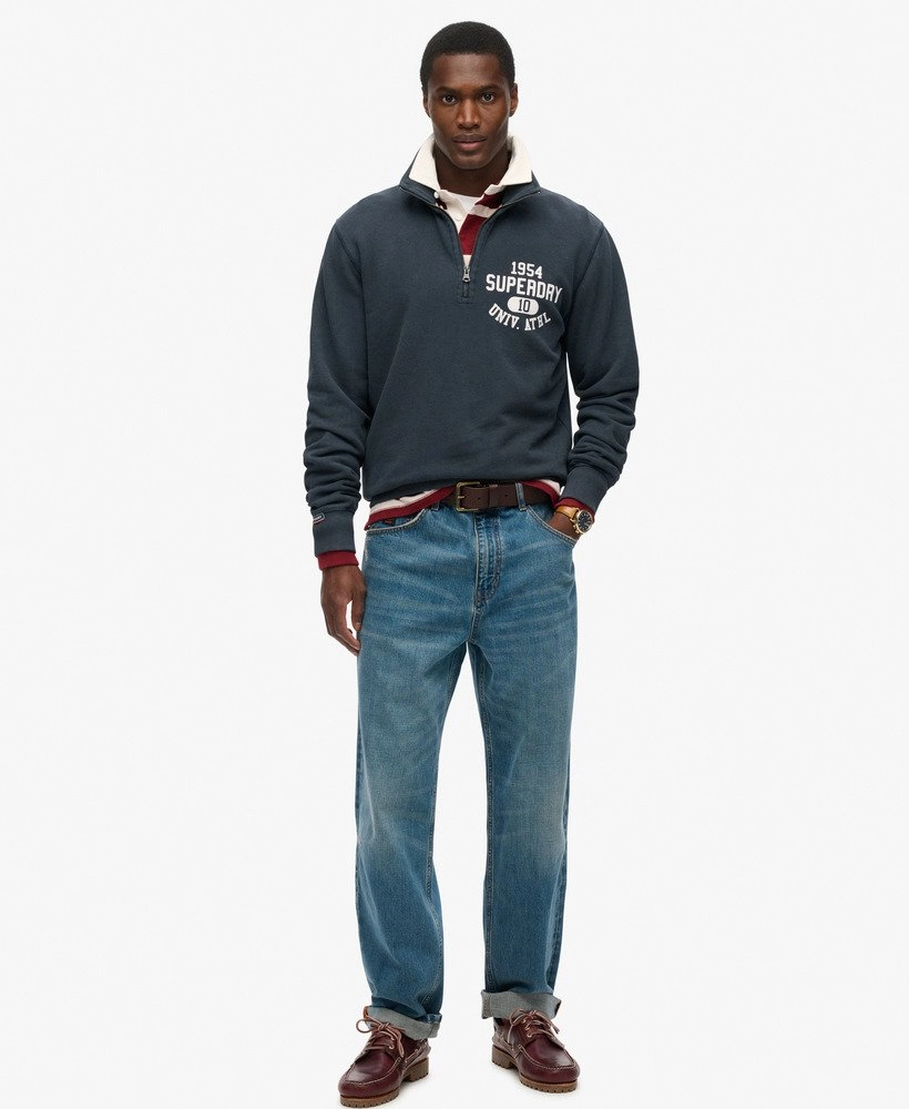 Track & Field Graphic Half Zip | Eclipse Navy