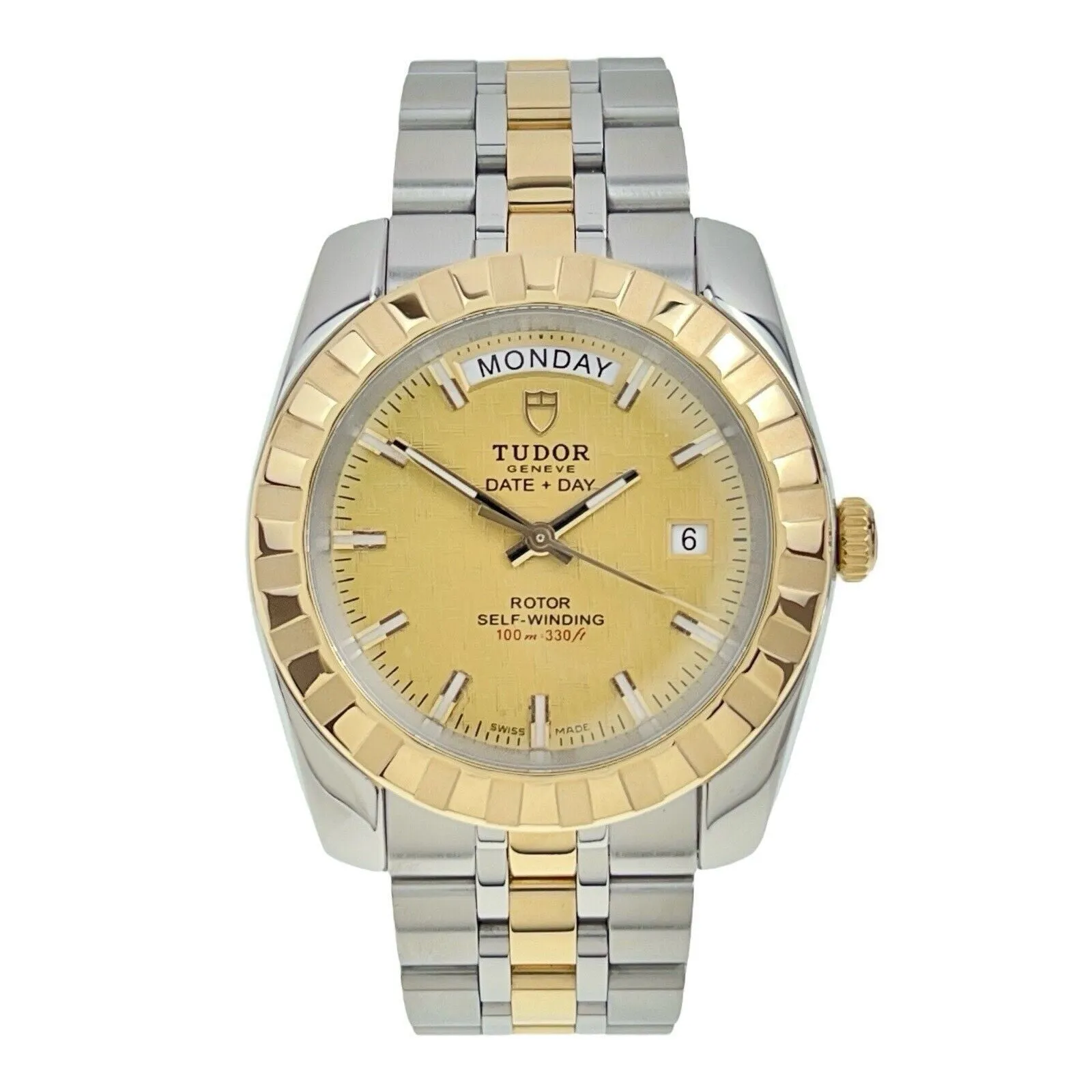 Tudor Classic Steel And Gold 40mm Automatic Men’s Watch 23013 - Box and Papers