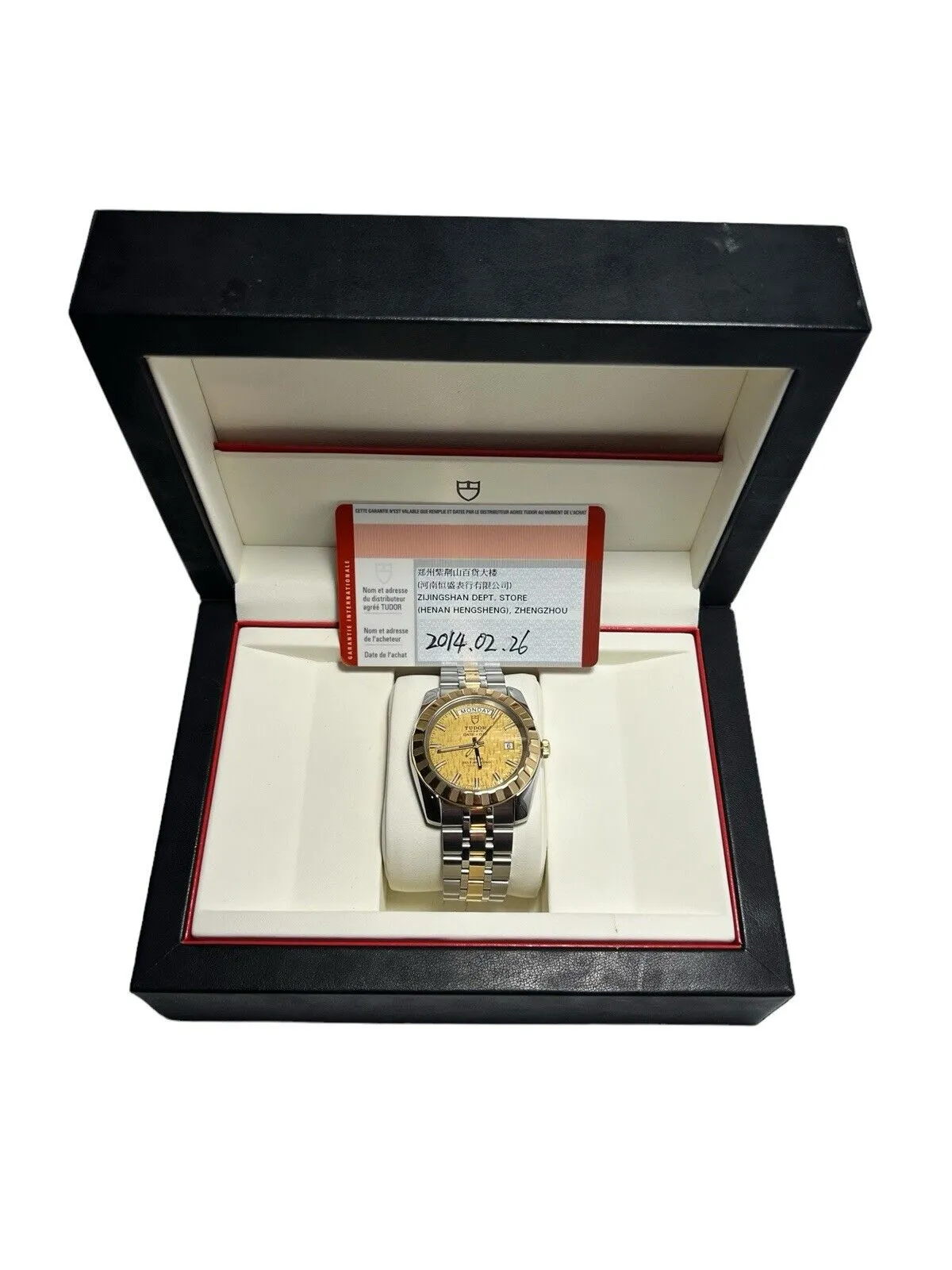 Tudor Classic Steel And Gold 40mm Automatic Men’s Watch 23013 - Box and Papers