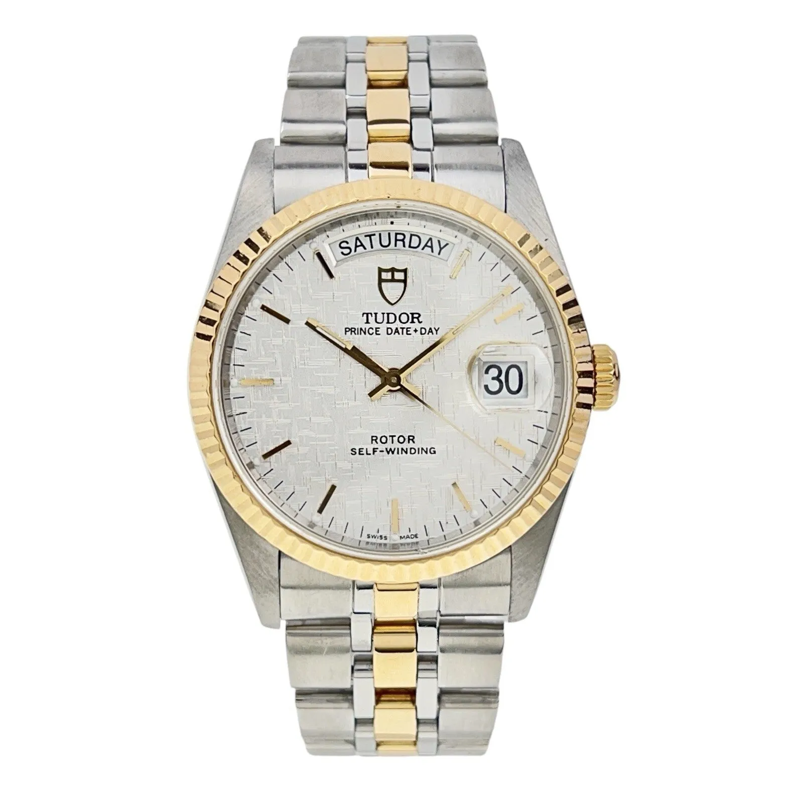 Tudor Prince Date Day Steel and Gold 36mm Linen Automatic Men’s Watch 76213
