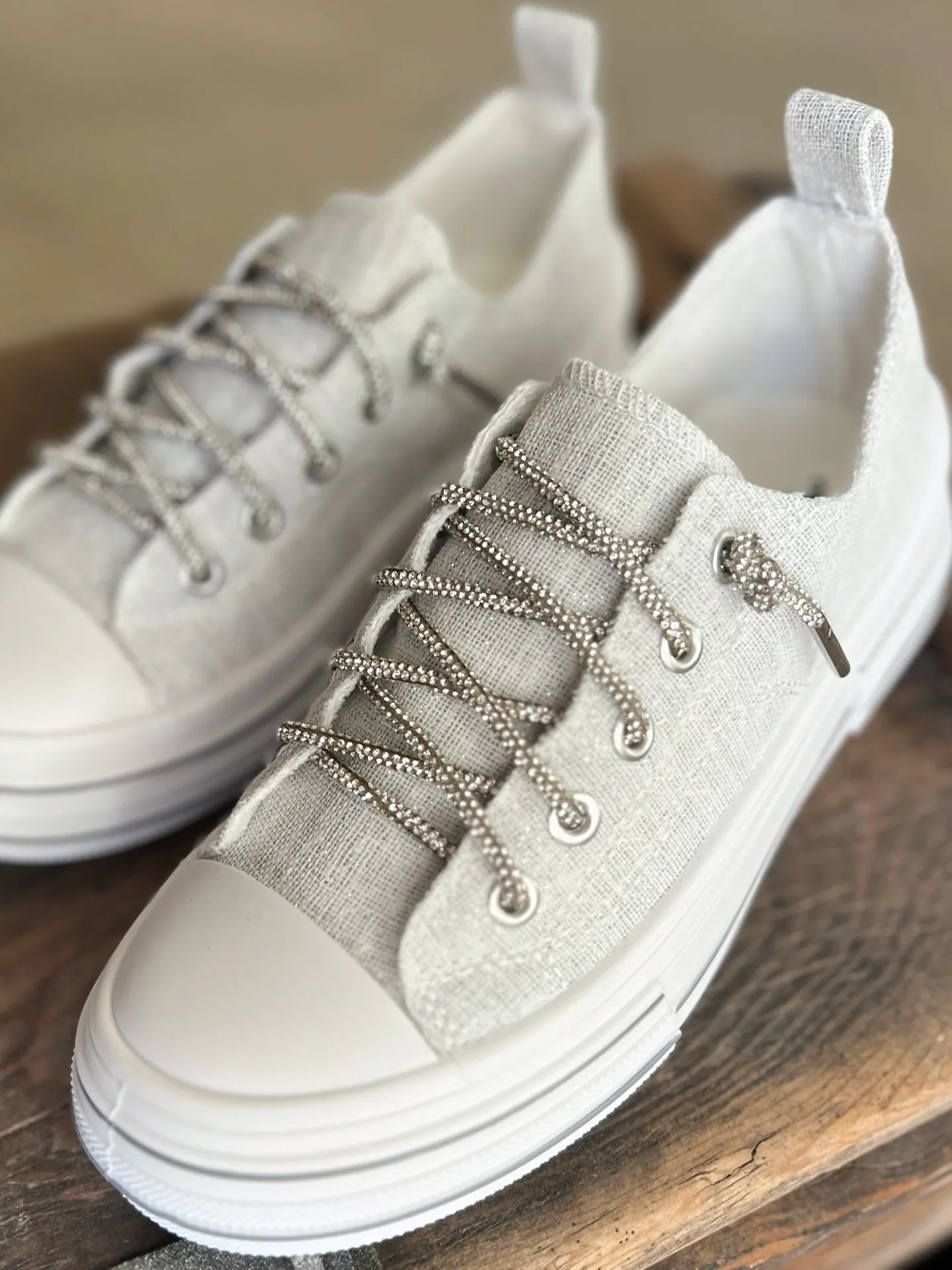 Very G White Sparkle Sneakers