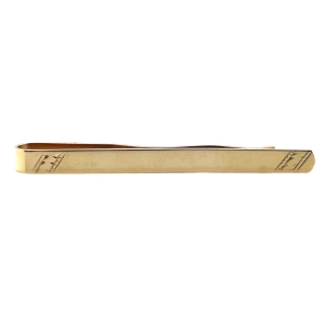 Vintage 9ct Yellow Gold Gents Tie Slide