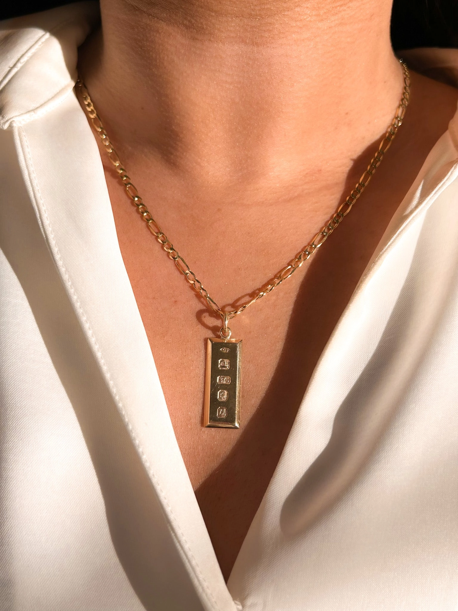 Vintage 9ct Yellow Gold Ingot Pendant