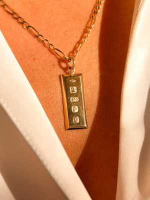 Vintage 9ct Yellow Gold Ingot Pendant
