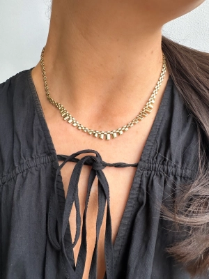 Vintage 9ct Yellow Gold Link Necklace