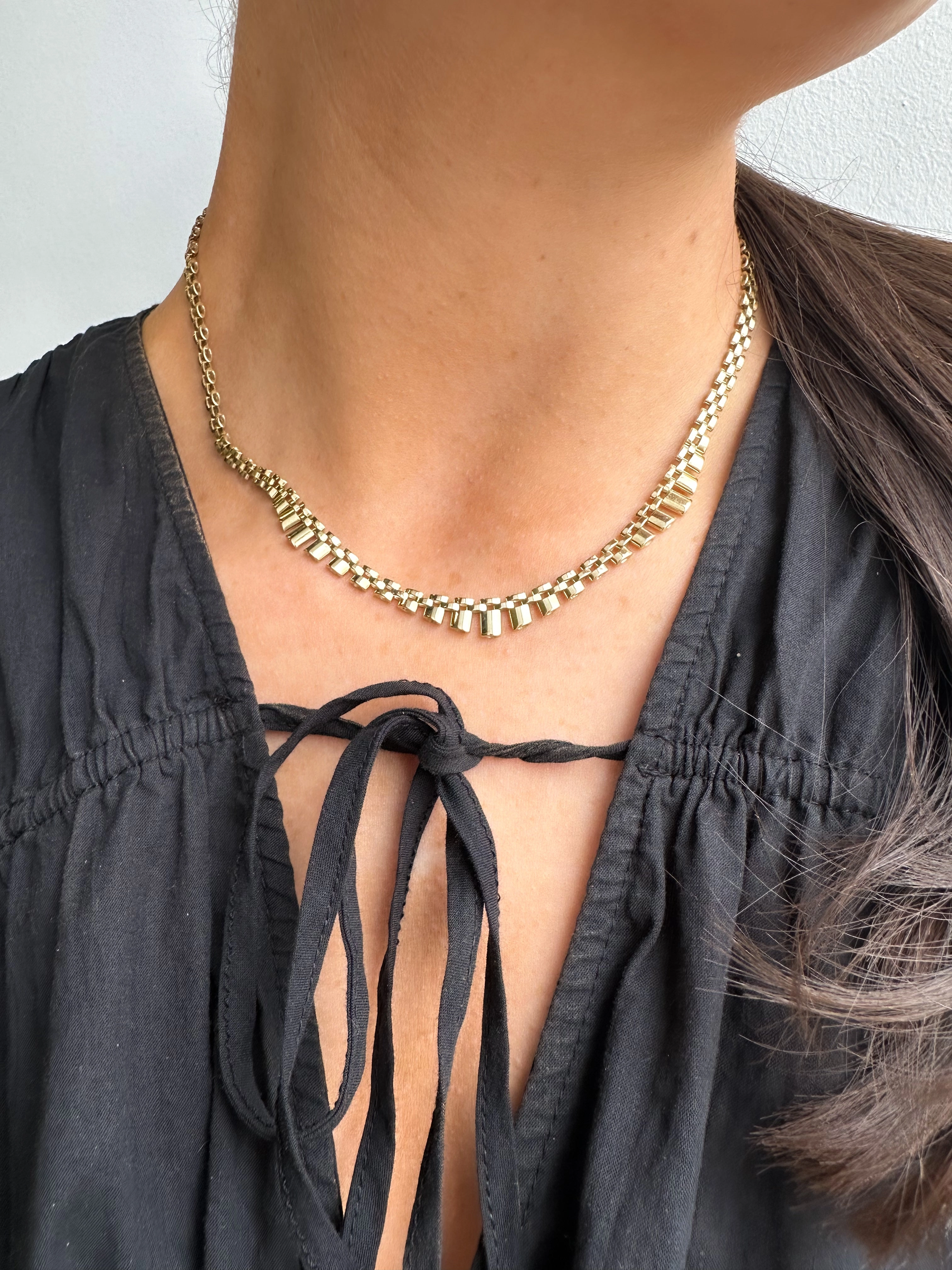 Vintage 9ct Yellow Gold Link Necklace