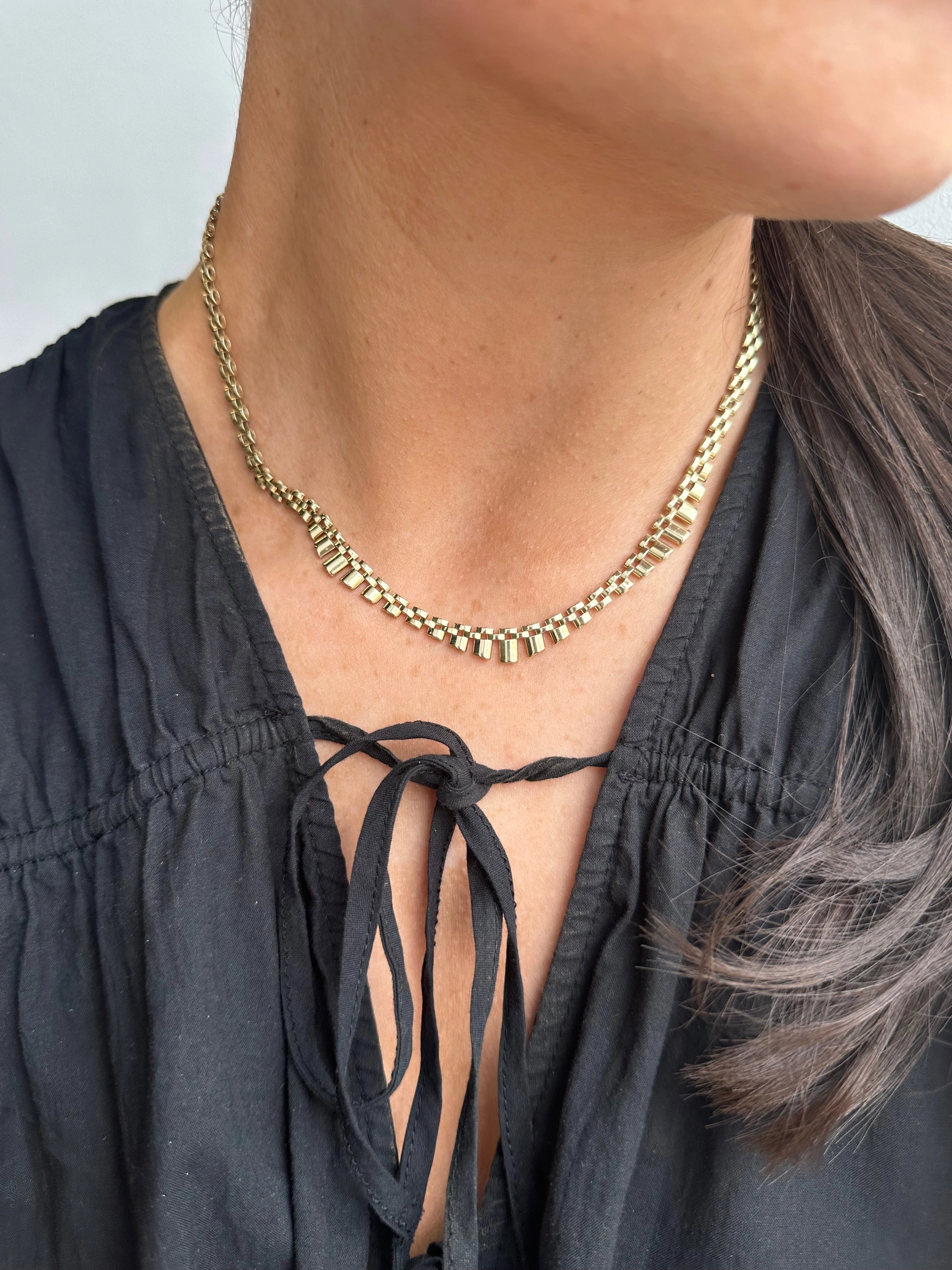 Vintage 9ct Yellow Gold Link Necklace