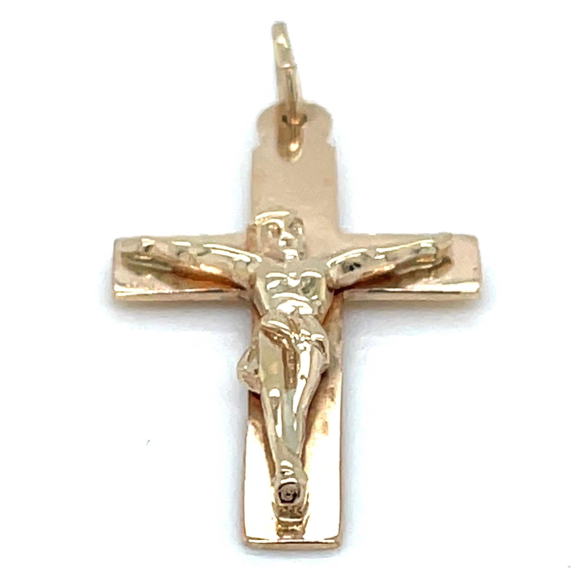 Vintage 9ct Yellow Gold Small Crucifix Pendant