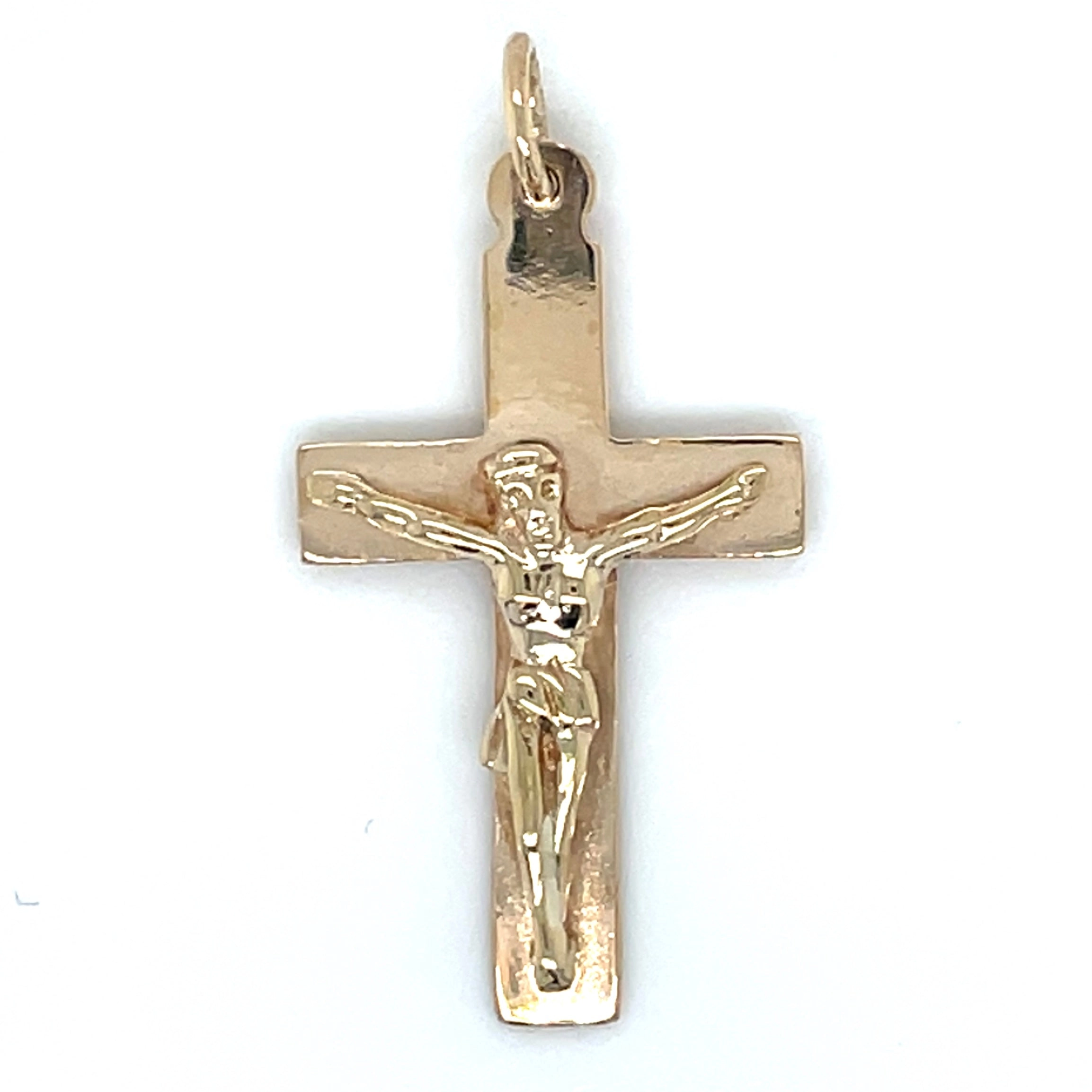 Vintage 9ct Yellow Gold Small Crucifix Pendant
