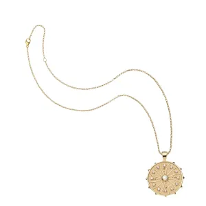 Wanderlust Sun Flare Original Pendant Coin 16-18 Classic Rolo Chain