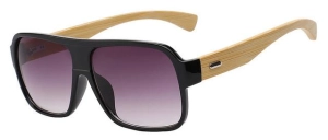 West Louis™ Bamboo Square Sunglasses