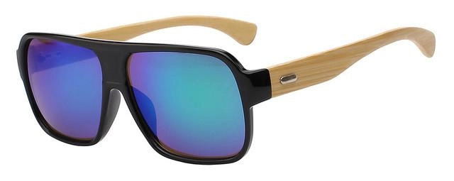 West Louis™ Bamboo Square Sunglasses