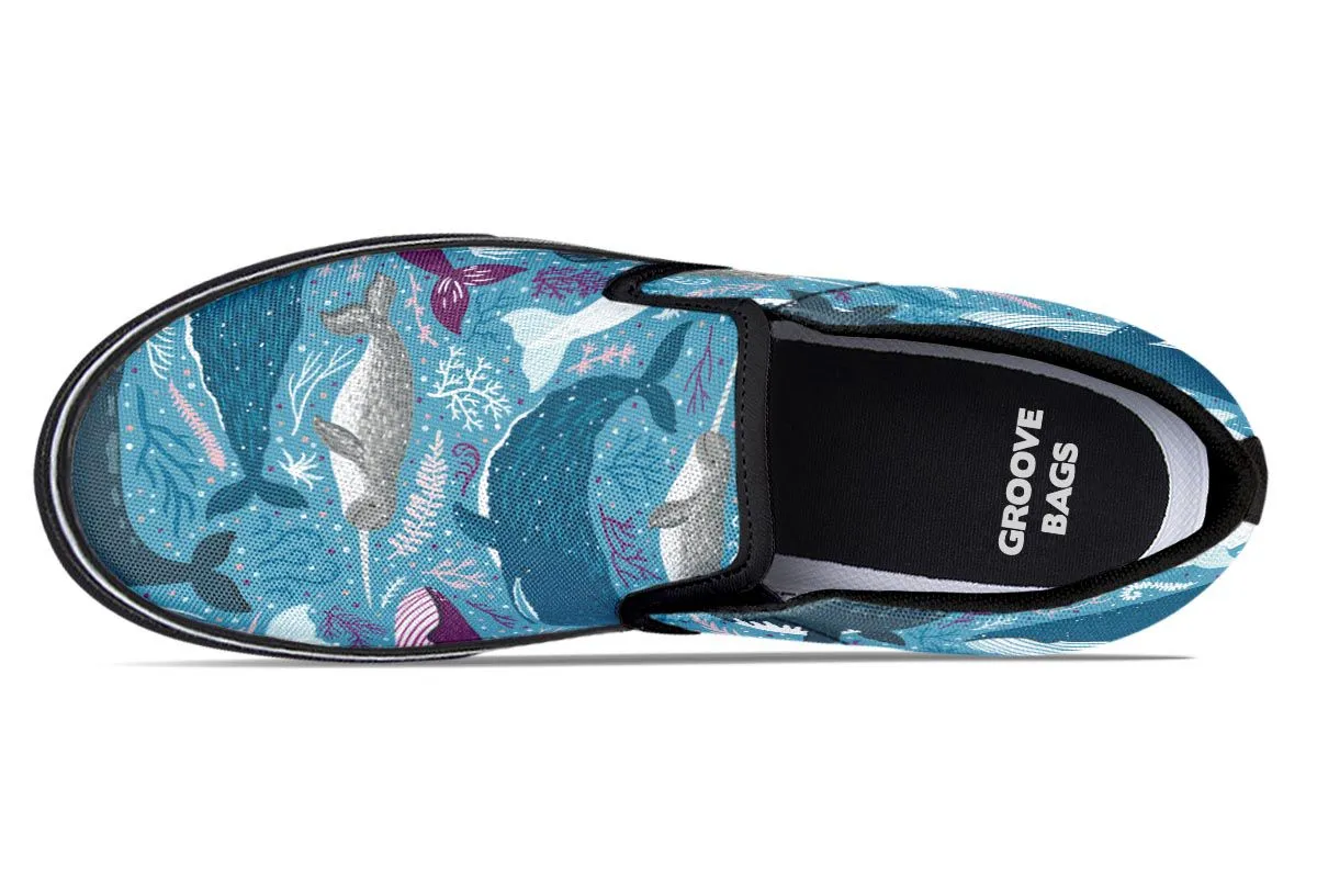 Whale Party Slip-On Shoes