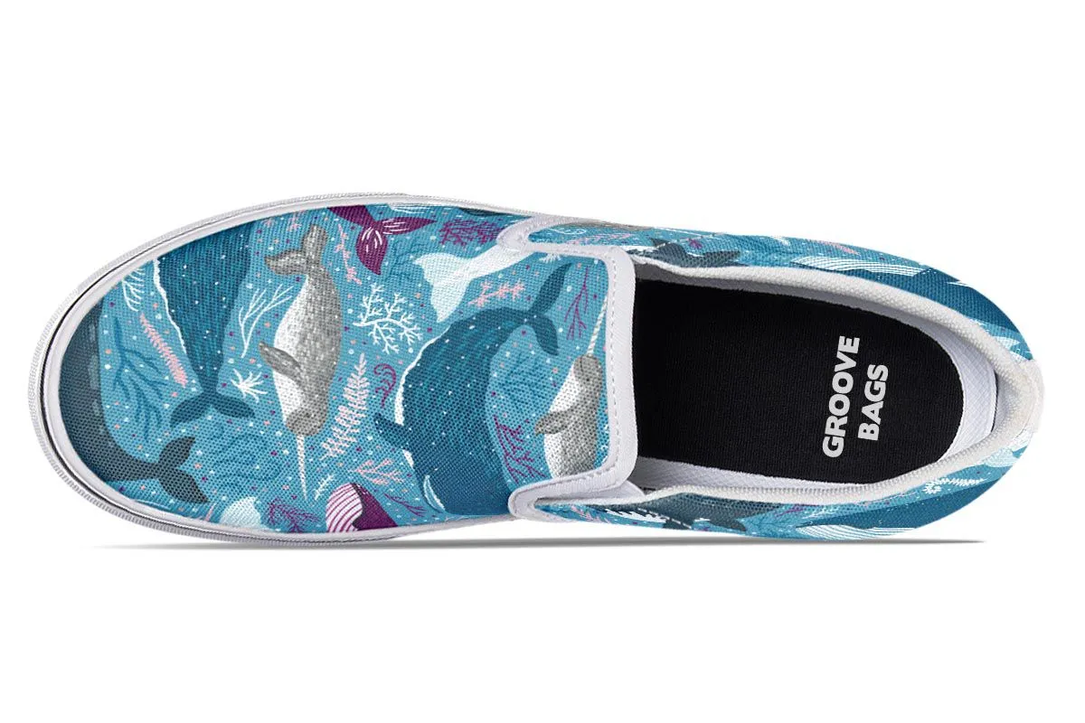 Whale Party Slip-On Shoes
