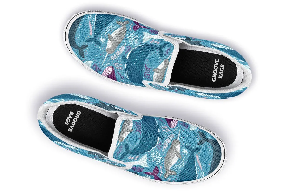 Whale Party Slip-On Shoes
