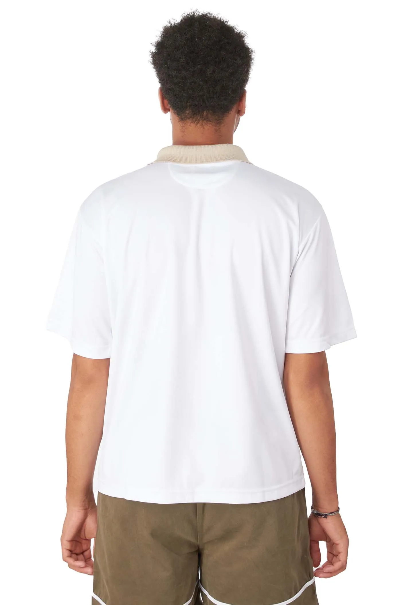 WHIM Mens Micro Poly Pique Golf Shirt 'Light Grey'
