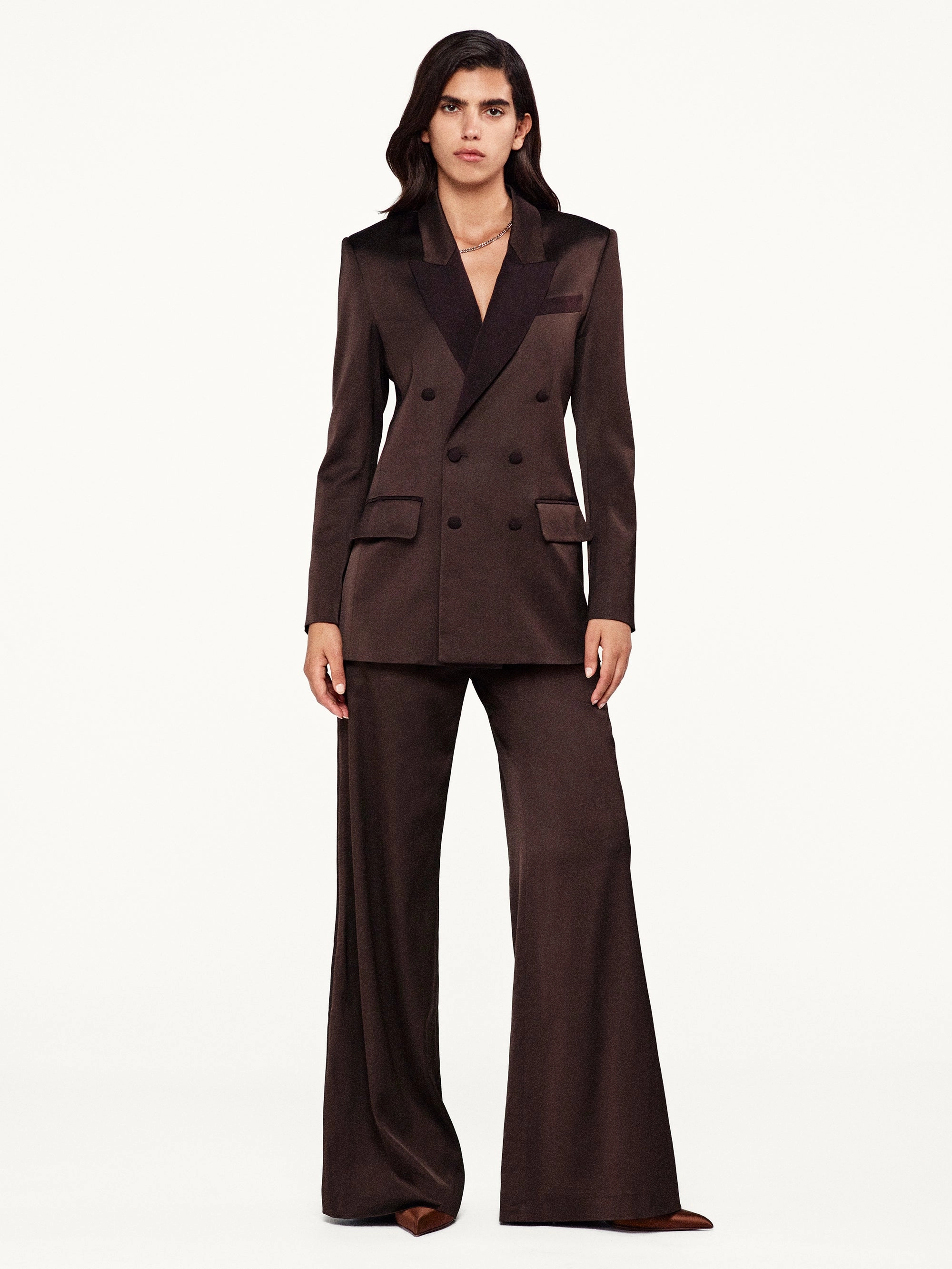 Wide Leg Trouser -- Espresso