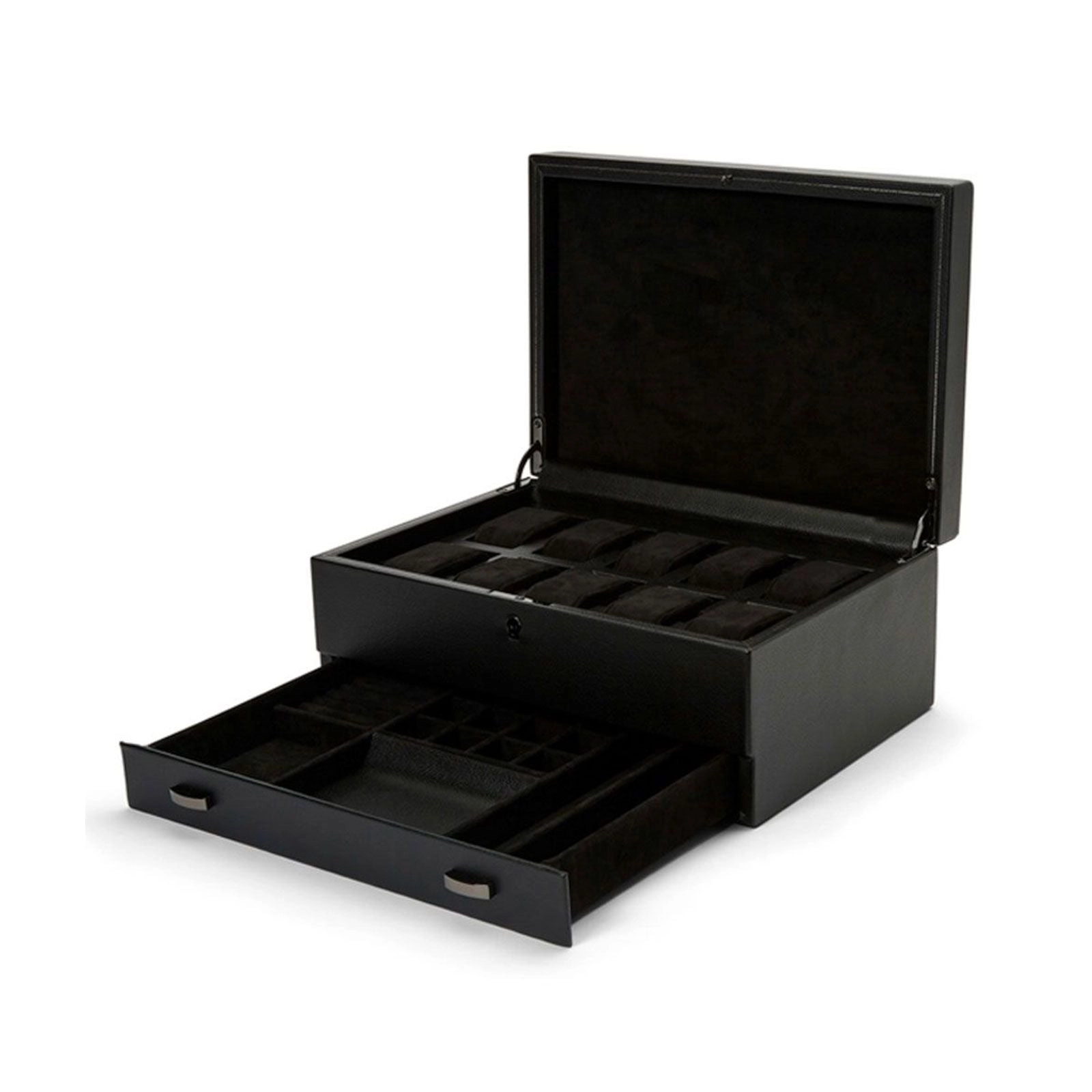 Wolf British Racing Ten Piece Watch Box Black 792802