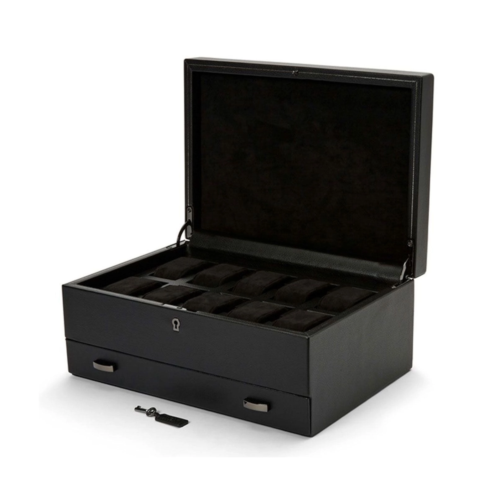 Wolf British Racing Ten Piece Watch Box Black 792802