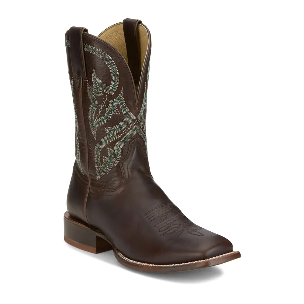 Wray 11 Inch Embroidered Square Toe Cowboy Boots