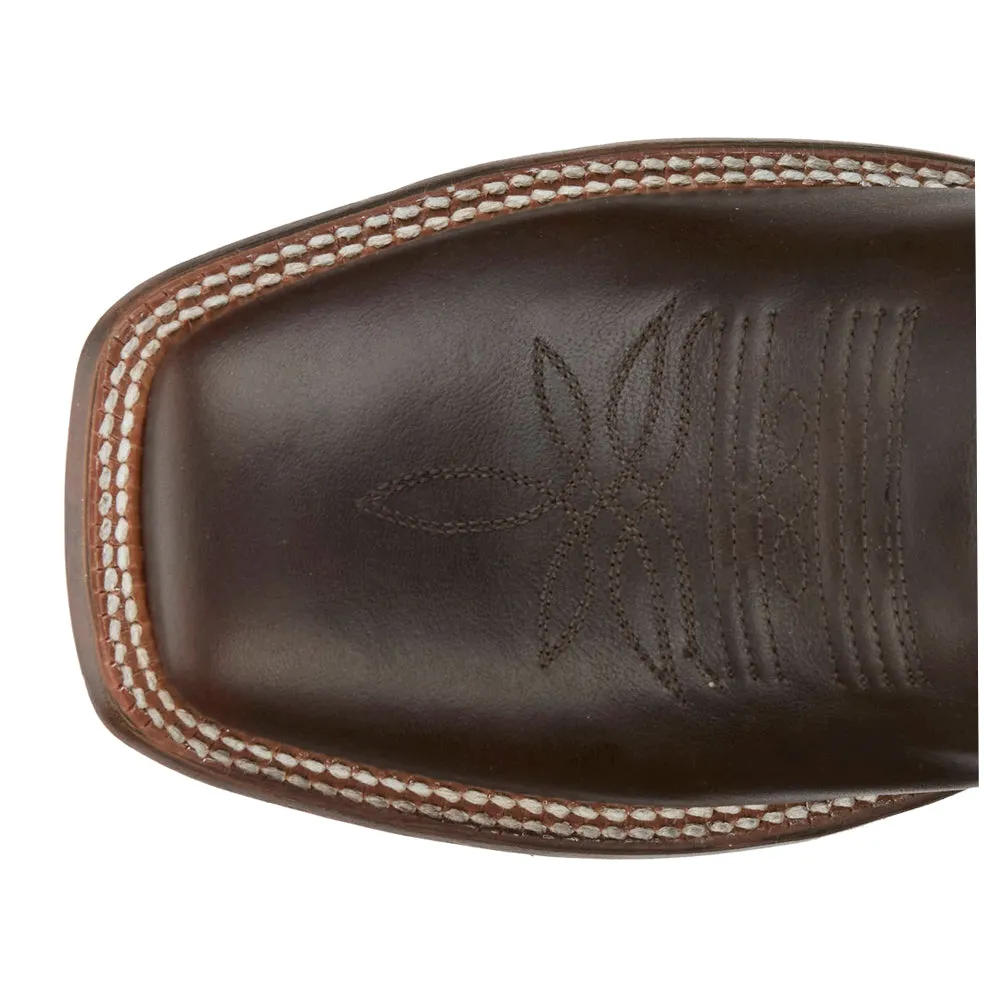 Wray 11 Inch Embroidered Square Toe Cowboy Boots