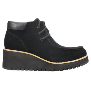 ZEROGRAND City Round Toe Lace Up Wedge Boots